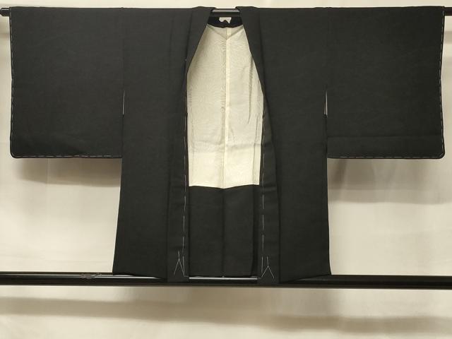 平和屋着物＃羽織　霞文　黒地　銀通し地　正絹　逸品　未使用　CABF1390in