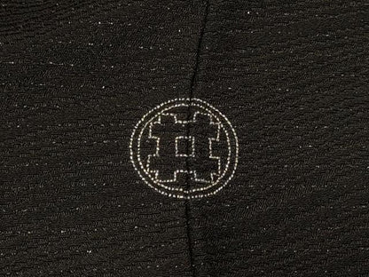 平和屋着物＃羽織　霞文　黒地　銀通し地　正絹　逸品　未使用　CABF1390in