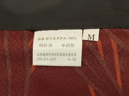 平和屋着物＃長羽織　笹の葉文　洗える着物　CABF1394in