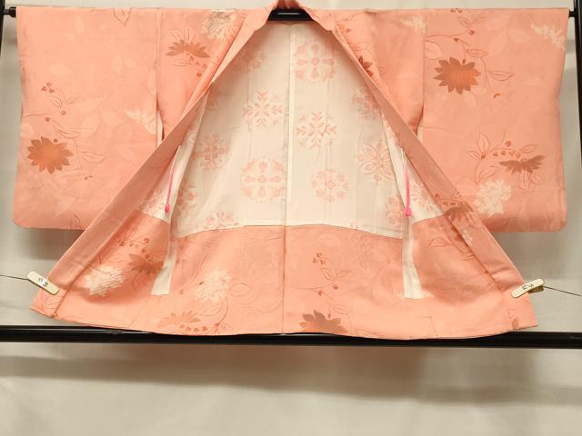 平和屋着物＃羽織 絞り 地紋起こし 草花文 正絹 逸品 CABF1395in