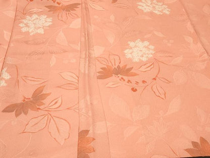 平和屋着物＃羽織　絞り　地紋起こし　草花文　正絹　逸品　CABF1395in