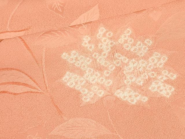 平和屋着物＃羽織 絞り 地紋起こし 草花文 正絹 逸品 CABF1395in