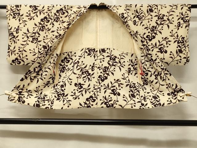 平和屋着物＃羽織　枝葉文　正絹　逸品　CABF1396in