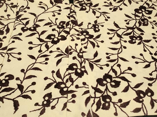平和屋着物＃羽織　枝葉文　正絹　逸品　CABF1396in