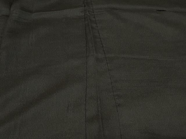 平和屋着物＃男性　長羽織　黒地　正絹　逸品　CABF1399in