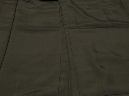 平和屋着物＃男性　長羽織　黒紋付き　羽裏：硬貨　正絹　逸品　CABF1403in