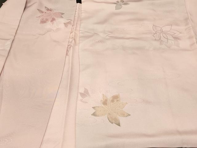 平和屋着物＃羽織　地紋起こし　流水花文　暈し染め　正絹　逸品　未使用　CABF1405in