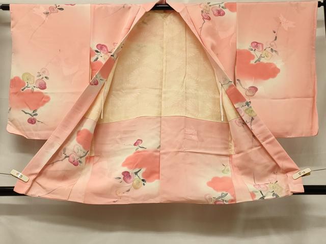 平和屋着物＃羽織　手描き　雲取り枝花文　暈し染め　正絹　逸品　未使用　CABF1407in