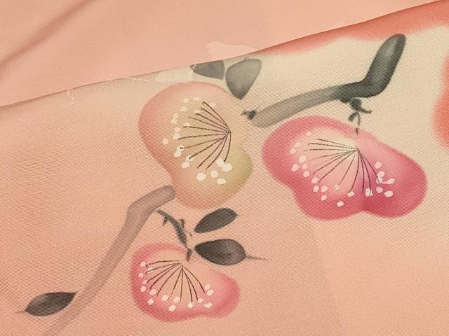 平和屋着物＃羽織　手描き　雲取り枝花文　暈し染め　正絹　逸品　未使用　CABF1407in