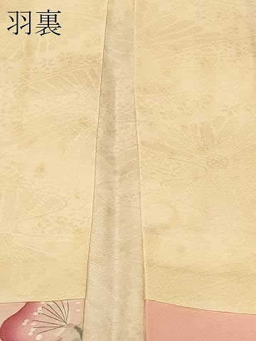 平和屋着物＃羽織　手描き　雲取り枝花文　暈し染め　正絹　逸品　未使用　CABF1407in