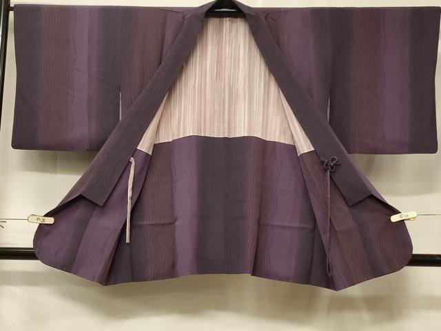 平和屋着物＃道中着　変わり間道　暈し染め　正絹　逸品　CABF1414in