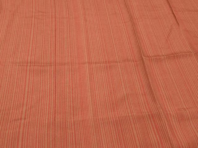 平和屋着物＃道行コート　単衣　縞　ロング丈　正絹　逸品　CABF1417in