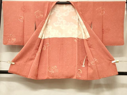平和屋着物＃道行コート　地紋起こし　陶器文　正絹　逸品　未使用　CABF1422in