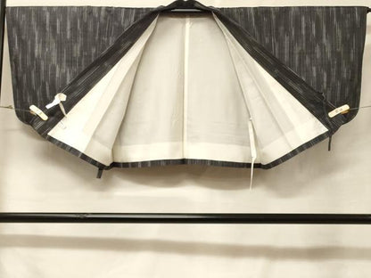 平和屋着物＃道中着　二部式　紬地　縞　正絹　逸品　未使用　CABF1423in