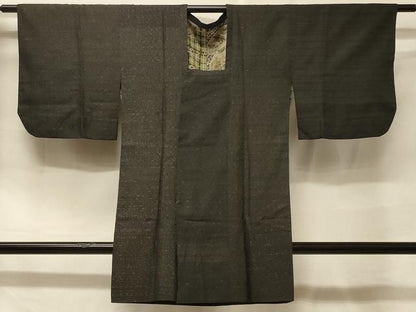平和屋着物＃道行コート　横段文　ロング丈　正絹　逸品　CABF1425in