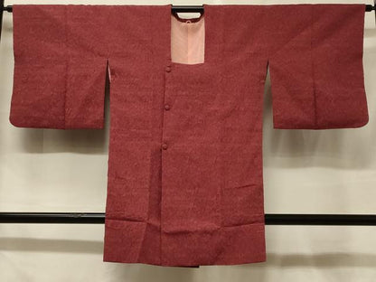 平和屋着物＃道行コート　ふくれ織　霞文　ロング丈　正絹　逸品　CABF1429in