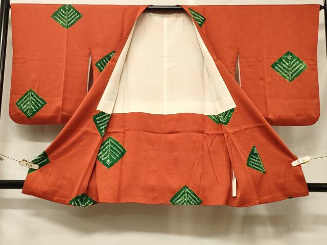 平和屋着物＃道行コート　菱松葉文　正絹　逸品　CABF1353in 平和屋着物＃道行コート 竹垣花文 金彩 正絹 逸品 CABB5464ua : 平和屋
