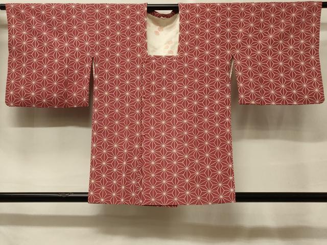 平和屋着物＃道行コート　麻の葉文　正絹　逸品　CABF1434in
