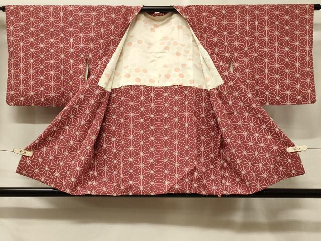 平和屋着物＃道行コート　麻の葉文　正絹　逸品　CABF1434in