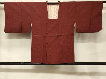 平和屋着物＃道行コート　地紋起こし　草花文　正絹　逸品　CABF1435in