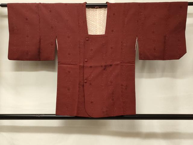 平和屋着物＃道行コート　地紋起こし　草花文　正絹　逸品　CABF1435in