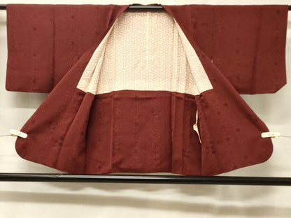 平和屋着物＃道行コート　地紋起こし　草花文　正絹　逸品　CABF1435in