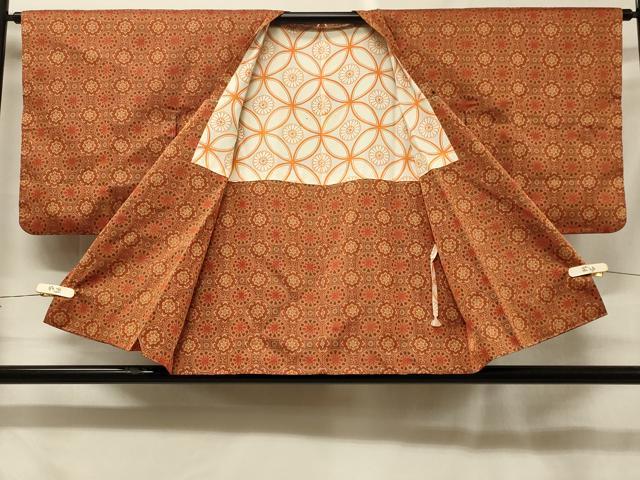 平和屋着物＃道行コート　蜀江正倉院花文　正絹　逸品　CABF1437in