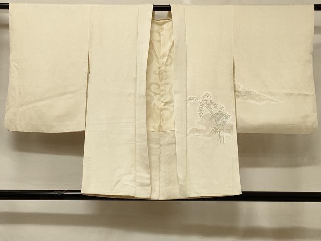 平和屋着物＃羽織　寿光織　道長笹竹文　金銀糸　正絹　逸品　CABF1441in