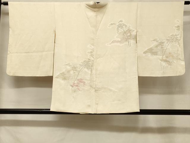 平和屋着物＃羽織　寿光織　道長笹竹文　金銀糸　正絹　逸品　CABF1441in