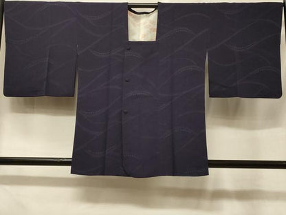 平和屋着物＃道行コート　流水文　正絹　逸品　CABF1447in