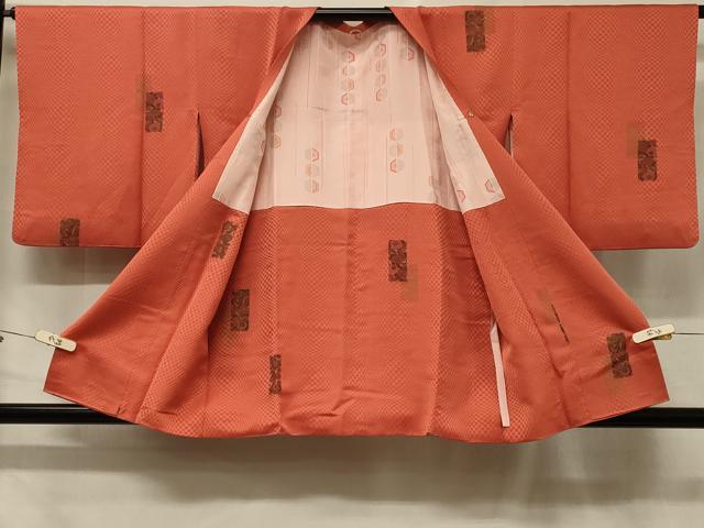 平和屋着物＃道行コート　短冊草花文　金彩　正絹　逸品　CABF1448in