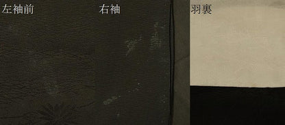 平和屋着物＃羽織　寿光織　吉祥枝葉文　黒地　金銀糸　正絹　逸品　CABF1466in