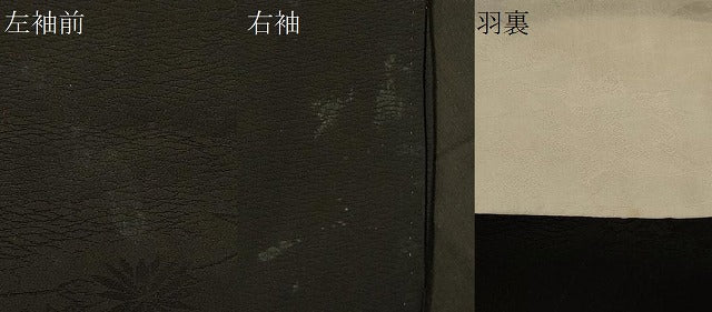 平和屋着物＃羽織　寿光織　吉祥枝葉文　黒地　金銀糸　正絹　逸品　CABF1466in