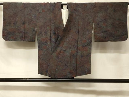 平和屋着物＃道中着　菱正倉院花鳥文　金彩　正絹　逸品　CABF1467in