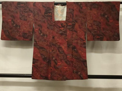 平和屋着物＃道行コート　ふくれ織　道長吉祥花文　金彩　正絹　逸品　CABF1470in