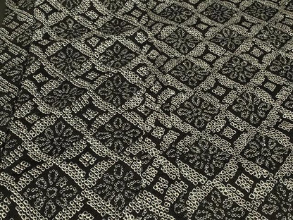 平和屋着物＃羽織　総絞り　花菱文　黒地　正絹　逸品　CABF1472in