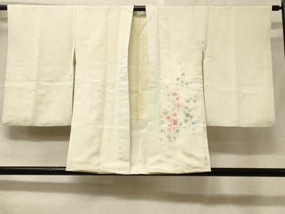 平和屋着物＃羽織　寿光織　枝梅文　暈し染め　金銀糸　正絹　逸品　CABF1477in