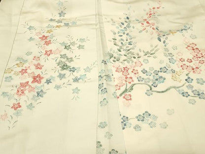 平和屋着物＃羽織　寿光織　枝梅文　暈し染め　金銀糸　正絹　逸品　CABF1477in
