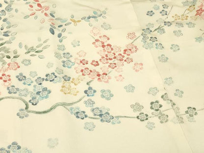 平和屋着物＃羽織　寿光織　枝梅文　暈し染め　金銀糸　正絹　逸品　CABF1477in