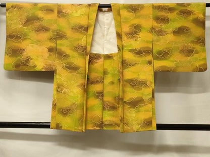 平和屋着物＃羽織　草花文　暈し染め　正絹　逸品　CABF1478in