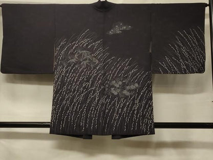 平和屋着物＃羽織　草花文　稲　正絹　逸品　CABF1479in