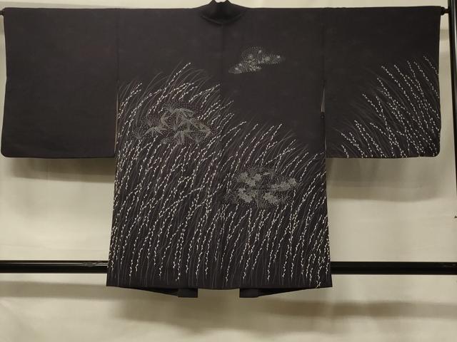 平和屋着物＃羽織　草花文　稲　正絹　逸品　CABF1479in