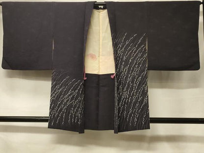平和屋着物＃羽織　草花文　稲　正絹　逸品　CABF1479in