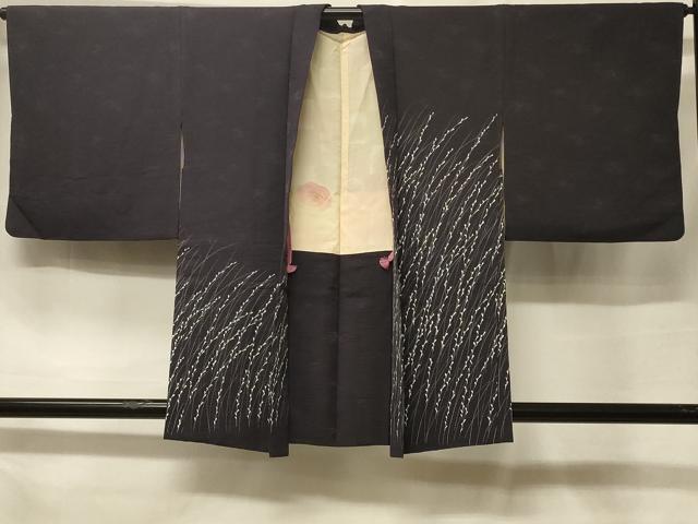 平和屋着物＃羽織　草花文　稲　正絹　逸品　CABF1479in