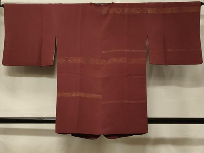 平和屋着物＃道行コート　地紋起こし　横段吉祥文　正絹　逸品　CABF1481in