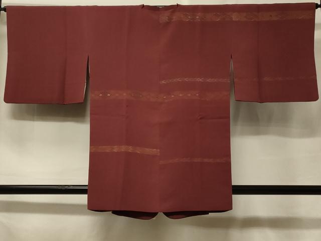 平和屋着物＃道行コート　地紋起こし　横段吉祥文　正絹　逸品　CABF1481in