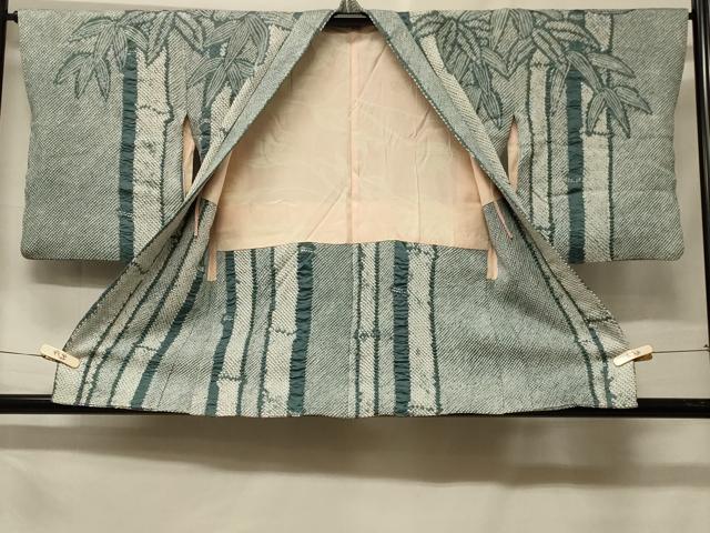 平和屋着物＃羽織　総絞り　笹竹文　正絹　逸品　CABF1482in
