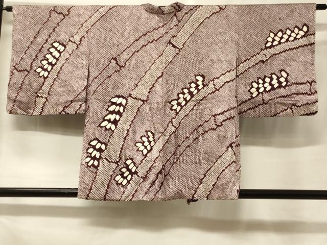 平和屋着物＃羽織　総絞り　笹竹文　正絹　逸品　CABF1483in