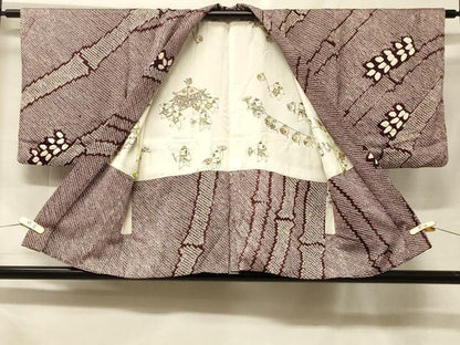 平和屋着物＃羽織　総絞り　笹竹文　正絹　逸品　CABF1483in