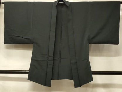 平和屋着物＃男性　羽織　単衣　百入茶色　正絹　逸品　CABF1484in